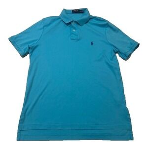 Polo Ralph Lauren Men's Light Blue Polo Short Sleeve Casual Performance Golf - L